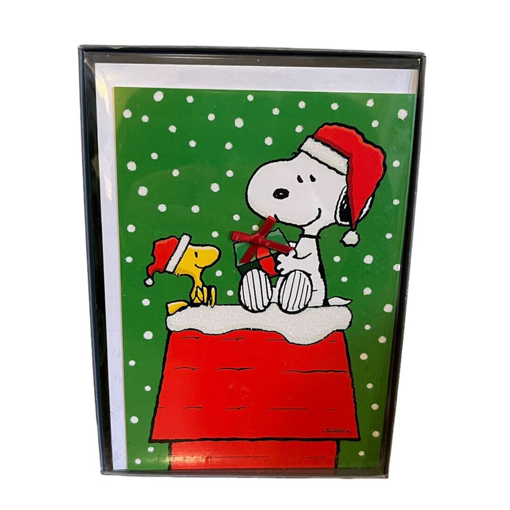 NEW Collectible Hallmark Peanuts Christmas Cards Snoopy & Woodstock Box Of 16